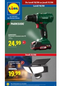 Prospectus Lidl ST PHILBERT DE GRANDLIEU : Profitez d'outils puissants et fiables Parkside à des prix exceptionnels chez Lidl.