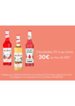 Promos et remises  : Sirops Monin 70 cl