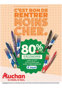Prospectus Auchan Val d'Europe Marne-la-Vallée : Rentrée des classes : c'est bon de rentrer moins cher