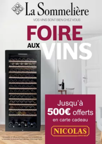Prospectus Boulanger Colomiers : OFFRE La Sommelière : jusqu'à 500€ offerts chez Nicolas !