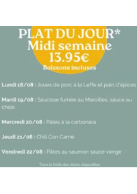 Prospectus Crocodile Lens - Hénin-Beaumont : Plat Du Jour