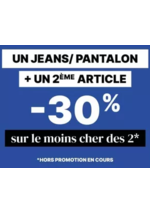 Prospectus Bonobo : Un jeans / pantalon + un 2ème article = -30% sur le moins cher des 2