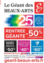 Prospectus Le Géant des Beaux-Arts : RENTRÉE GÉANTE