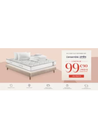 Prospectus Maison de la Literie Saint-Herblain : Offrez à vos nuits une nouvelle dimension avec notre ensemble de nuit Onéa 1 Matelas + 1 Sommier + 1