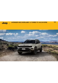 Prospectus Jeep La Ravoire : AVENGER 4XE OVERLAND 1.2 TURBO T3 145 CH BVR6