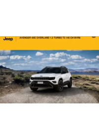 Prospectus Jeep Jaux : AVENGER 4XE OVERLAND 1.2 TURBO T3 145 CH BVR6