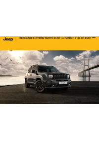 Prospectus Jeep Vert-Saint-Denis : RENEGADE E-HYBRID NORTH STAR 1.5 TURBO T4 130 CH BVR7
