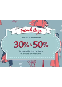 Prospectus Mondial Tissus QUETIGNY : French days
