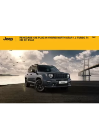 Prospectus Jeep Nice : RENEGADE 4XE PLUG IN HYBRID NORTH STAR 1.3 TURBO T4 240 CH BVA6