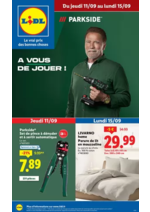 Prospectus Lidl : Profitez de la déco tendance et des outils Parkside pour tous vos projets, à prix Lidl !