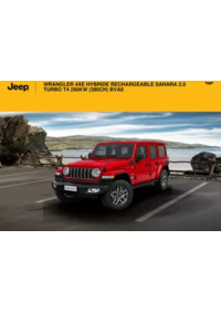 Prospectus Jeep Vert-Saint-Denis : WRANGLER 4XE HYBRIDE RECHARGEABLE SAHARA 2.0 TURBO T4 280KW (380CH) BVA8