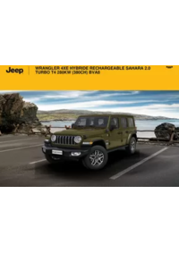 Prospectus Jeep Colmar : WRANGLER 4XE HYBRIDE RECHARGEABLE SAHARA 2.0 TURBO T4 280KW (380CH) BVA8
