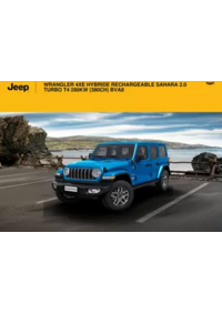 Prospectus Jeep Buchelay : WRANGLER 4XE HYBRIDE RECHARGEABLE SAHARA 2.0 TURBO T4 280KW (380CH) BVA8