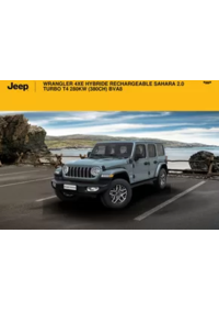 Prospectus Jeep Boulogne Billancourt : WRANGLER 4XE HYBRIDE RECHARGEABLE SAHARA 2.0 TURBO T4 280KW (380CH) BVA8
