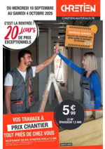 Prospectus CHRETIEN MATERIAUX : C'EST LA RENTRÉE!