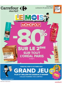 Prospectus Carrefour SAINTE GENEVIEVE DES BOIS : LE MOIS MONOPOLY 80% SUR LE 2ÈME