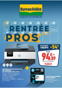Prospectus Bureau Vallée - Choisey : LA RENTRÉE DES PROS