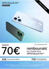 Prospectus MDA AMBERIEU EN BUGEY : OPPO Reno14 FS Jusqu'à 70€ remboursés