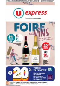 Prospectus U Express ROUMAZIERES : Foire aux Vins d'Automne