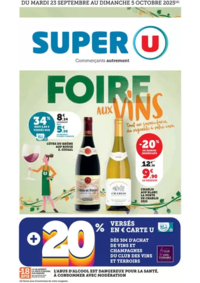 Prospectus Super U TIERCE : Foire aux Vins d'Automne