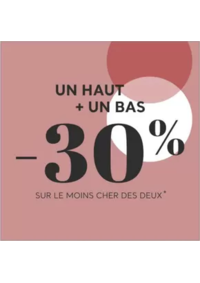 Prospectus Cache cache Montbrison 3 rue Simon Boyer : Un haut + un bas -30 % sur le moins cher des deux