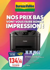 Prospectus Bureau Vallée - Grasse : NOS PRIX BAS VONT VOUS FAIRE BONNE IMPRESSION !