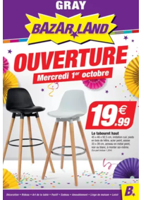 Prospectus Bazarland BAGNOLS SUR CEZE : Ouverture