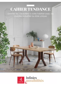 Prospectus 4 pieds TOULOUSE - PORTET-SUR-GARONNE : Donnez du caractère à votre habitat avec du mobilier industriel au style unique