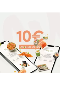 Prospectus Sushi shop Versailles : Invitez vos proches et recevez 10€ au lieu de 5€, parrain comme filleul !