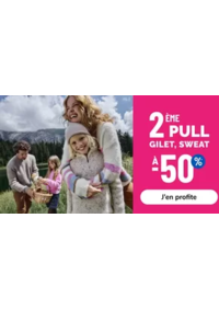 Prospectus La Halle Saint-Quay-Perros : 2ÈME PULL GILET, SWEAT A -50%
