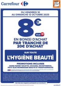 Prospectus Carrefour city Saint Louis : OPÉRATION BON(S) D’ACHAT HYGIÈNE BEAUTÉ