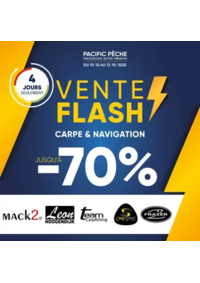 Prospectus Pacific Pêche ANGOULEME - CHAMPNIERS   : Jusqu'à -70% sur une sélection de grandes marques . Disponible en magasin et sur le web !