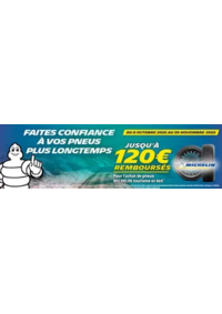 Prospectus Siligom ST NICOLAS LES ARRAS : JUSQU’A 120€ REMBOURSÉS POUR L’ACHAT DE PNEUS MICHELIN