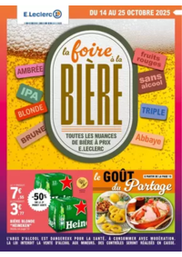 Prospectus E.Leclerc SAINT JEAN DU FALGA : FOIRE A LA BIERE - MIXTE
