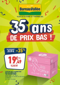 Prospectus Bureau Vallée - Courbevoie : 35 ans DE PRIX BAS !