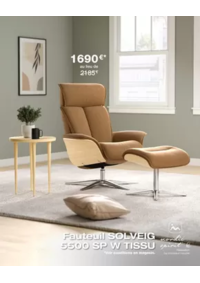 Prospectus Monsieur meuble ALBI-PUYGOUZON : En PROMOTION* ce mois-ci : le fauteuil Nordic Spirit Solveig 5500 SP W à 1 690 € au lieu de 2 185 €.