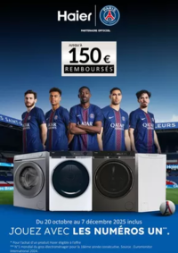 Prospectus Boulanger Biganos : OFFRE Haier: jusqu'à 100€ remboursés !