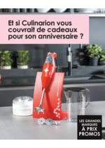 Prospectus Culinarion : À l'occasion de l'anniversaire Culinarion, équipez votre cuisine avec des ustensiles de préparation 