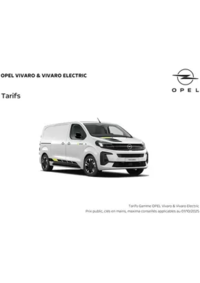 Prospectus Distributeur OPEL SE DES ETS TARIOL SARL SAINT-GIRONS : Opel Vivaro