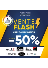 Prospectus Pacific Pêche LE MANS - LA CHAPELLE ST AUBIN : Jusqu'à -50% sur une sélection de grandes marques