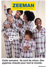 Prospectus Zeeman Saint Chamond : Cette semaine : Ils sont de retour. Des pyjamas chauds pour tout le monde.