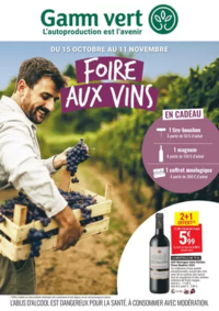 Prospectus Gamm vert AURILLAC : FOIRE AUX VINS
