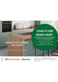Prospectus Boulanger Leers : OFFRE Sauter : jusqu'à 100€ remboursés !