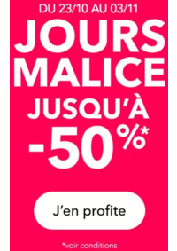 Prospectus Grain de Malice Bourgoin-Jallieu : Jours malice Jusq'à -50%