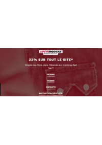 Prospectus Levi's Store Pairs Italie : 22% SUR TOUT LE SITE