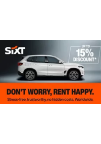 Prospectus Sixt RENNES - Service Plus : SAVE UP TO 15% ON PREMIUM & LUXURY CARS WHEN TRAVELING WITH SIXT!