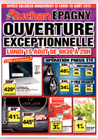 OUVERTURE EXCEPTIONNELLE LE 15 AOUT 2011 - Auchan